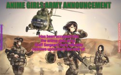 Anime Girls Army Meme Template