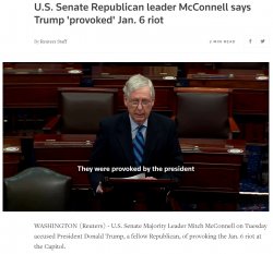 Mitch McConnell they were provoked by the president Meme Template