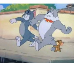 tom, jerry and spike walking Meme Template