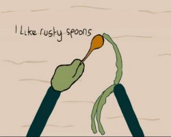 I like rusty spoons Salad Fingers Meme Template