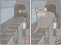 Cat Train Meme Template