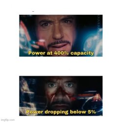 Tony Stark Power Lose Meme Template
