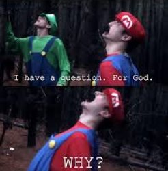 Mario Why God Meme Template