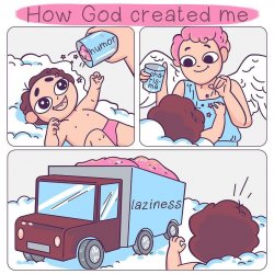 How God created me Meme Template