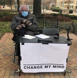 Change Bernie's mind Meme Template