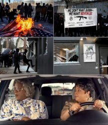 Madea and Cora see Antifa in action Meme Template