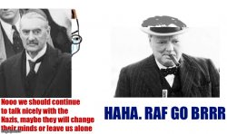 Chamberlain vs. Churchill Meme Template