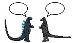 Godzilla Meets Yonggary Meme Template