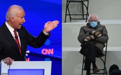 Biden Yelling At Bernie Meme Template