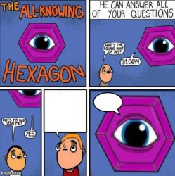 all knowin hexagon 2.0 Meme Template