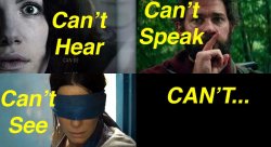 CAN’T HEAR…CAN’T SPEAK…CAN’T SEE…CAN’T… Meme Template