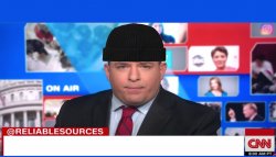 Brian Stelter Beanie Meme Template