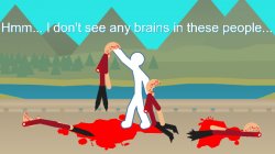 No Brain Stickfigures Meme Template