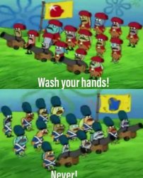 wash hands Meme Template