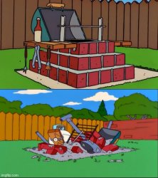 Homer's BBQ Pit Meme Template