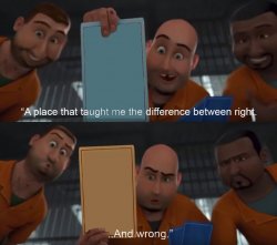 megamind right and wrong Meme Template