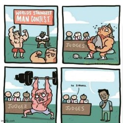 World's Strongest Man Contest Meme Template