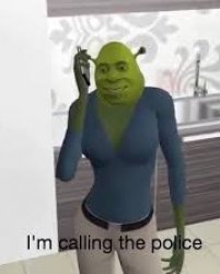 Shrek I'm calling the police Meme Template