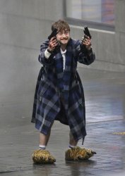 Danielle Radcliffe Guns Akimbo Meme Template