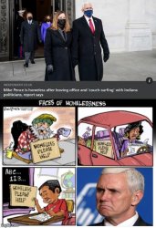 Mike Pence homeless Meme Template