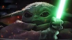 baby yoda when he's mad Meme Template