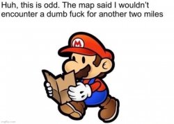 Mario Map dumb Meme Template