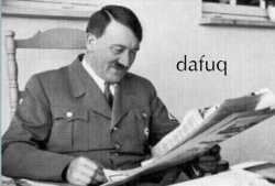Hitler dafuq newspaper Meme Template