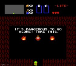It's dangerous to go alone. Take this ______ Meme Template
