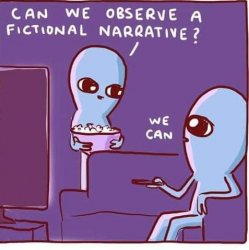 Strange Planet Can we observe a fictional narrative? Meme Template