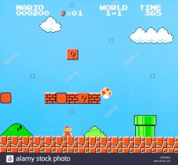 Super Mario World 1 Level 1 Meme Template
