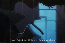 Cowboy Bebop Spike Spiegel relax. it's just life. Meme Template