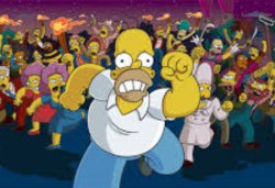 Homer running from mob Meme Template