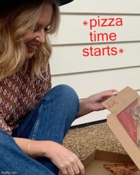 Kylie pizza time starts Meme Template