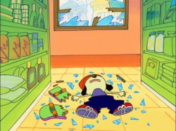 PaRappa on the floor Meme Template