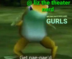 Liz the theater nerd announcement template 4 Meme Template