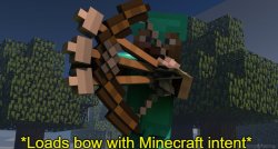 *Loads bow with Minecraft intent* Meme Template