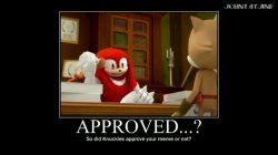 Knuckles Approved your meme or not Meme Template