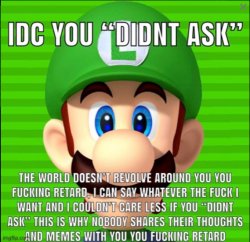 Luigi doesn't care Meme Template