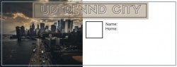 Uptrennd City name card Meme Template