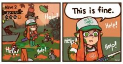 Inkling this is fine Meme Template