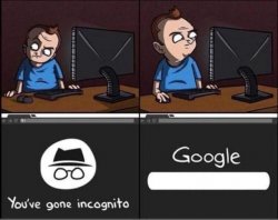 You've gone incognito Meme Template