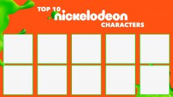 Top 10 Nickelodeon Characters Meme Template