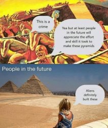 Pyramids aliens definitely built these Meme Template