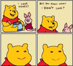 creepy pooh Meme Template