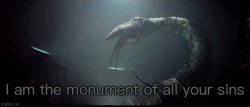 The monument of all your sins Meme Template