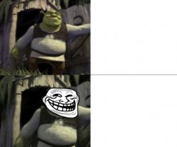 Trolled Shrek Face Swap Meme Template