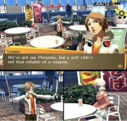Persona 4 Yosuke Has Weapons Meme Template