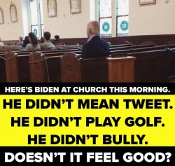 Biden church Meme Template