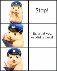Hamster Cop Meme Template