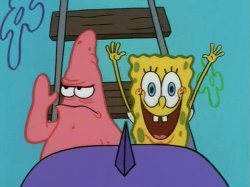SpongeBob Patrick Valentines Handshake Meme Template
